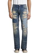 Cult Of Individuality Rebel Distressed Patch Straight Jeans