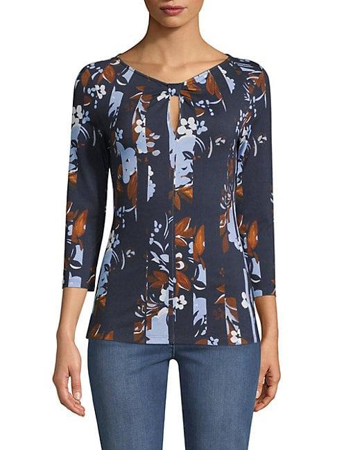 St. John Painted Floral Top