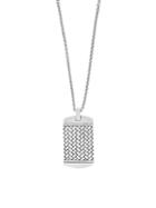 Effy Sterling Silver Dog Tag Pendant Necklace
