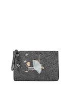 Red Valentino Circus Embroidered Wristlet