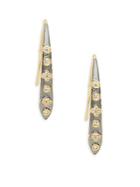 Freida Rothman Linear Crystal Drop Earrings
