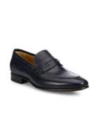 A. Testoni Penny Slip-on Leather Loafers
