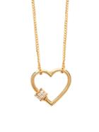 Gabi Rielle 22k Goldplated & Crystal Heart Necklace