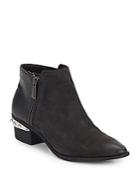 Circus By Sam Edelman Holt Studded Leather-blend Booties