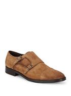 Bruno Magli Cantor Double Monk-strap Suede Loafers