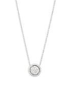 Diana M Jewels Bridal Pav&eacute; Diamond & 14k White Gold Circle Pendant Necklace