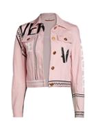 Versace Spliced Logo Denim Jacket