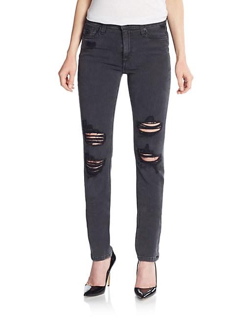 Joe's Rhea Distressed High-rise Skinny Jeans