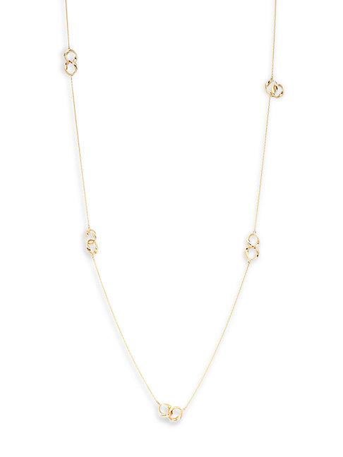 Saks Fifth Avenue 14k Yellow Gold Circle Station Necklace