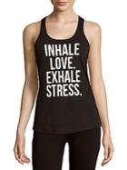 Body Rags Inhale Love Exhale Stress Printed Tank Top
