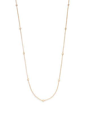 Effy Diamond & 14k Rose Gold Bezel Station Necklace