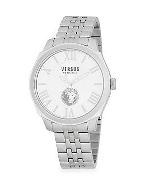 Versus Versace Logo Water Resistant Stainless Steel Bracelet Watch