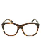 Alexander Mcqueen 54mm Square Faux Tortoiseshell Optical Glasses