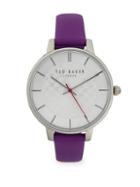 Ted Baker London Stainless Steel & Leather-strap Watch