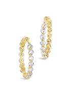 Sterling Forever 14k Gold Vermeil & Cubic Zirconia Sparkling Hoop Earrings