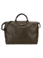 Longchamp Large Le Pliage Leather Travel Bag