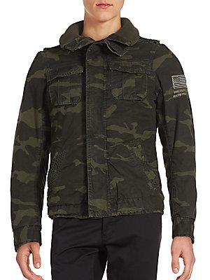 Jetlag Woven Camouflage Military Jacket