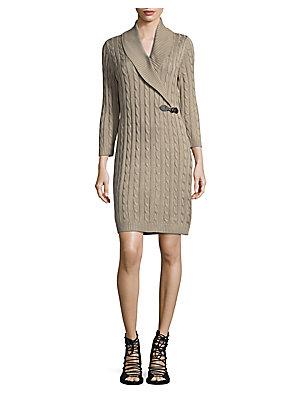 Calvin Klein Buckle Front Sweater Dress
