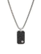 Effy Sterling Silver & Black Diamond Pendant Necklace