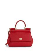 Dolce & Gabbana Small Miss Sicily Textured Leather Top-handle Satchel