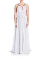 Marchesa Beaded Shoulder Gown