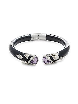 Alexis Bittar Swarovski Crystal & Lucite Bangle Bracelet