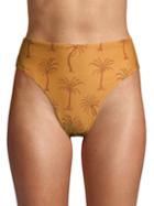 Onia Palm-print Bikini Bottom