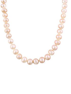Masako 11-11.5mm Pink Pearl And 14k Yellow Gold Necklace