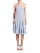 Tibi Heavy Silk Dropped-waist Dress