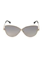 Tom Ford Eyewear 65mm Wire Frame Butterfly Sunglasses