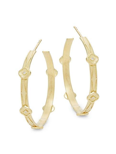 Amrapali Indira 18k Yellow Gold Filigree Hoop Earrings