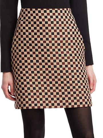 Akris Punto Chess Check Mini Skirt