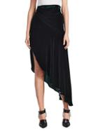 Monse Asymmetrical Velvet Midi Skirt