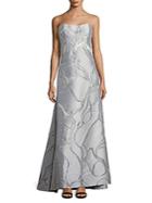 Carolina Herrera Metallic Strapless Gown