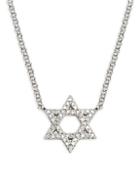 Saks Fifth Avenue 14k White Gold & Diamond Star Of David Pendant Necklace