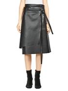 Acne Lakos Leather Wrap Skirt