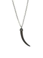 Bavna Diamond Horn Chain Necklace