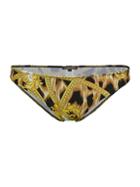 Versace Leopard-print Bikini Bottoms