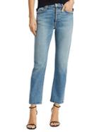Mother Tomcat High-rise Straight-leg Ankle Jeans