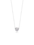 Gabi Rielle Sterling Silver & White Crystal Heart Pendant Necklace