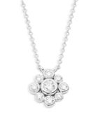 Kwiat 18k White Gold Diamond Cluster Pendant Necklace