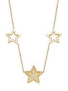 Effy 14k Yellow Gold & White Diamond Star Necklace