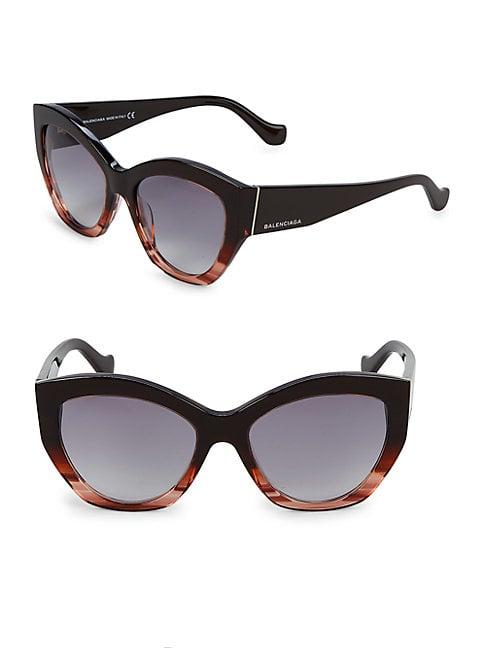 Balenciaga Colorblock 56mm Round Sunglasses