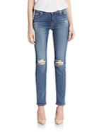 J Brand Distressed Mid-rise Skinny Jeans