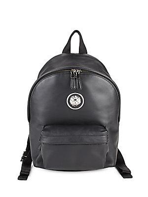 Versace Small Zippered Leather Backpack