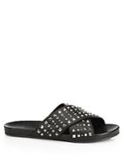 Gucci Hydra Criss-cross Studded Leather Sandals