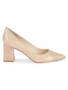 Marc Fisher Ltd Embossed Point-toe Leather Pumps