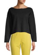Zero Degrees Celsius Back Bow & Cutout Cropped Sweater