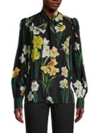 Dolce & Gabbana Floral Chiffon Silk Blouse