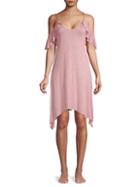 Lucky Brand Cold-shoulder Knee-length Cover-up Dress